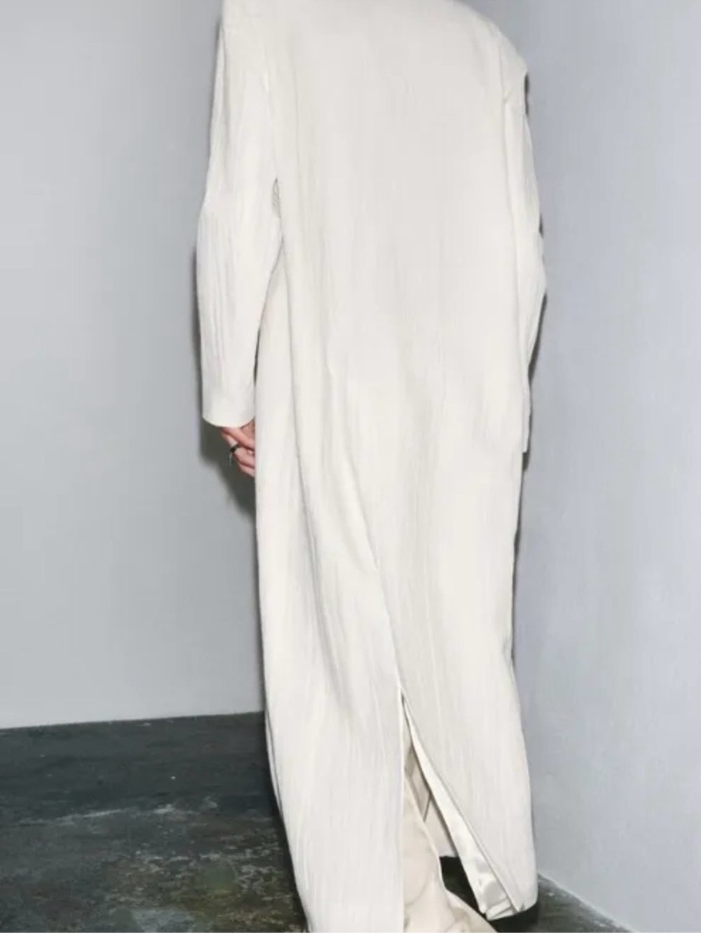 New with tags! Zara Versatile Linen Long Button Front Coat/Blazer/Dress - Picture 3 of 5